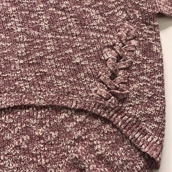 Express Weave knit crewneck Pullover high low medium sweater - Picture 5 of 7